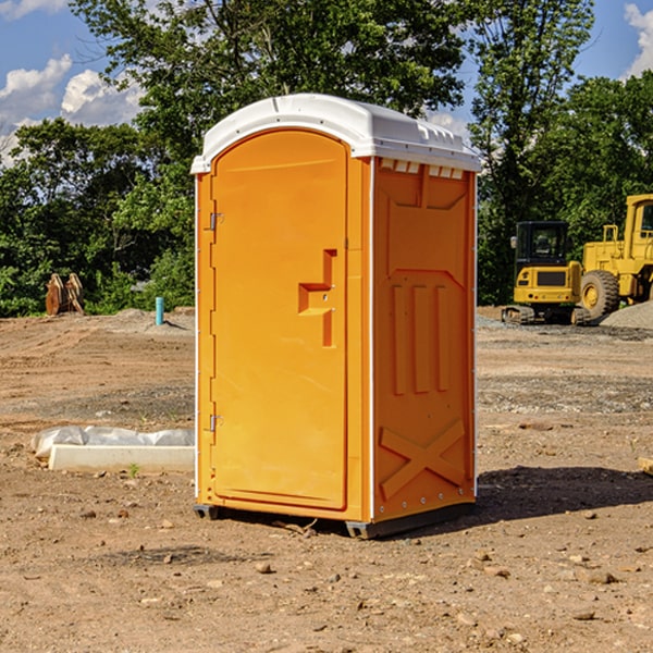 can i customize the exterior of the portable toilets with my event logo or branding in Amana IA